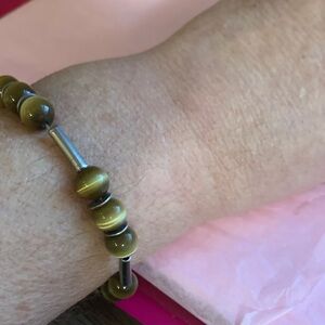 Beaded Olive Green Bracelet